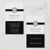 Funeral Director Pendant White Visitekaartje (Voorkant / Achterkant)