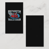 Funeral Director Postmortem Vascular Surgeon Visitekaartje (Voorkant / Achterkant)