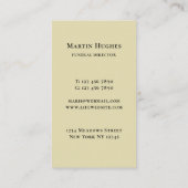 Funeral Director Tree of Life Sepia Visitekaartje (Achterkant)