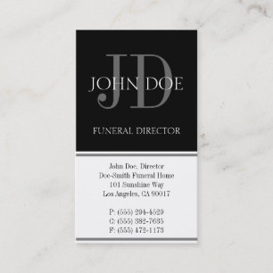 Funeral Director Vertical White Visitekaartje