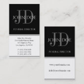 Funeral Director Vertical White Visitekaartje (Voorkant / Achterkant)