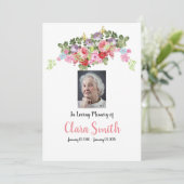 Funeral Floral Prayer Card Programma (Staand voorkant)