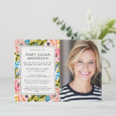 Funeral Florals Celebration of Life Photo Kaart (Staand voorkant)