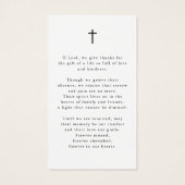 Funeral Forever Hearts Cross Photo Prayer Card (Dos)