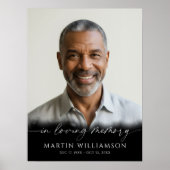 Funeral Forever In Our Hearts Photo Modern Script Poster (Voorkant)