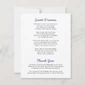 Funeral Foto bedankt | marine in liefdevol geheuge (Achterkant)