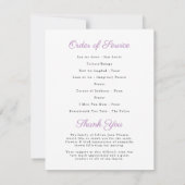 Funeral Foto bedankt | Memorial Lavender (Achterkant)