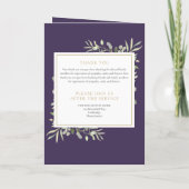 Funeral Greenery Memorial Order Folded Programma (Achterkant)