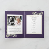 Funeral Greenery Memorial Order Folded Programma (Binnen)