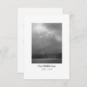 Funeral Hartelijk dank, kaarten met aangepaste fot (Voorkant / Achterkant)