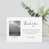 Funeral Hartelijk dank, kaarten met aangepaste fot (Staand voorkant)