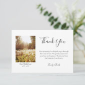 Funeral Hartelijk dank kaarten met aangepaste foto (Staand voorkant)