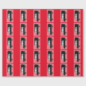 Funeral Hearse Gift Wrapping Paper RED Cadeaupapier (Vlak)