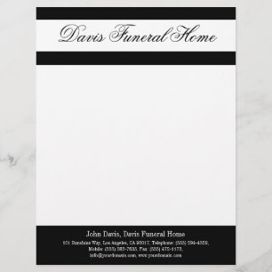 Funeral Home Letterhead Mortuary Crematory Persoonlijk Briefhoofd