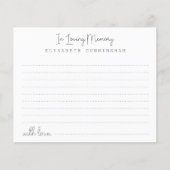 Funeral in Loving Memory Modern Attendence Kaart (Voorkant)