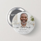 Funeral In Loving Memory Photo Ronde Button 5,7 Cm (Voorkant /achterkant)