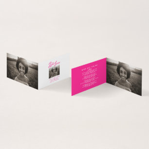Funeral in our hearts forever pink poem card kaart
