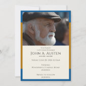 Funeral Invitation Card – Celebration of Life Save The Date (Voorkant)