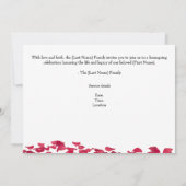 Funeral Invitation - Editable Save The Date (Achterkant)