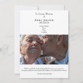 Funeral Invitation Save The Date (Achterkant)