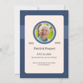 Funeral Invitation Template – Dark Blue Memorial (Devant)