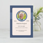 Funeral Invitation Template – Dark Blue Memorial (Debout devant)