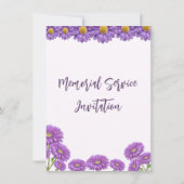 Funeral Invitation with Purple Gerberas (Dos)