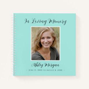 Funeral, Loving Memory, Bleek Blauwgroen, naamdata Notitieboek