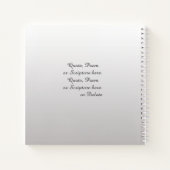 Funeral, Loving Memory, Silver, Name Dates Photo Notitieboek (Achterkant)