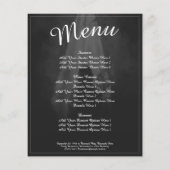 Funeral Meal Menu Card in the light (Achterkant)