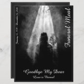 Funeral Meal Menu Card in the light (Voorkant / Achterkant)