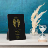 Funeral Memorial Angel Wings Fotoplaat (Zijkant)