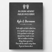 Funeral Memorial Chalk Blackboard Effect Beste Fotoplaat (voorkant)