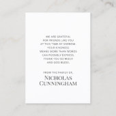 Funeral Memorial Classic Carte simple de prière ph (Dos)