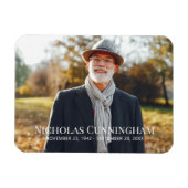 Funeral Memorial Classic Custom Photo Card Magneet (Horizontaal)