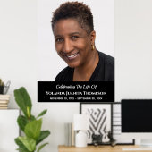 Funeral Memorial Custom Photo Bereavement Sympathi Poster (Thuiskantoor)