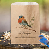 Funeral Memorial Favor Bluebird Bird Seed Bedankzakje