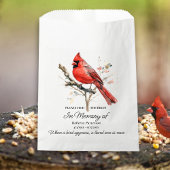 Funeral Memorial Favor Cardinal Bird Seed Bedankzakje