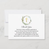 Funeral Memorial Gold Cross Hartelijk dank Bedankkaart (Voorkant)