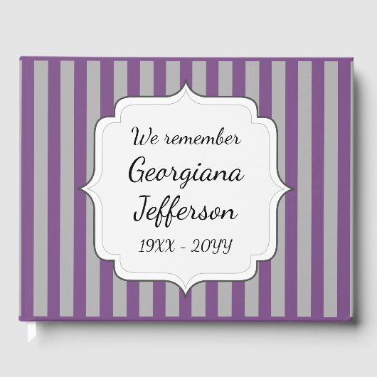 Funeral Memorial Guestbook Gastenboek (Voorkant)