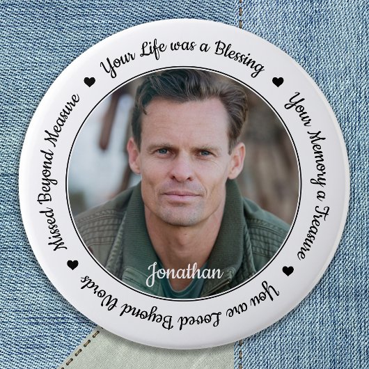 Funeral Memorial Keepomwille Foto Ronde Button 5,7 Cm