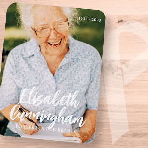 Funeral Memorial Modern Simple Photo Card Magneet