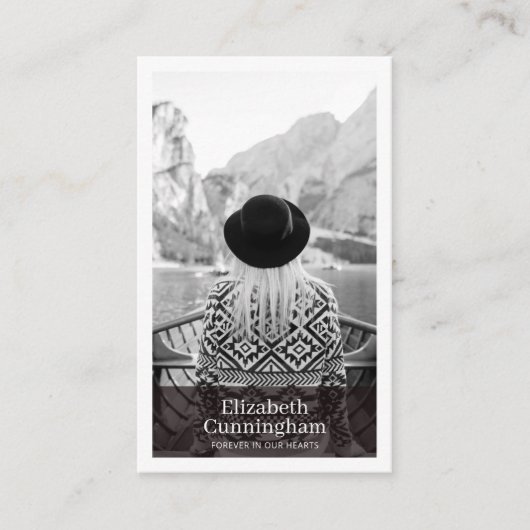 Funeral Memorial Moderne et simple Carte photo (Devant)