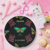 Funeral Memorial Personalized Butterfly Angels Papieren Bordje (Feest)