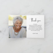 Funeral Memorial Photo Folded Bedankkaart (Binnen)