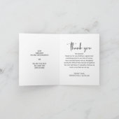 Funeral Memorial Photo Folded Bedankkaart (Binnen)