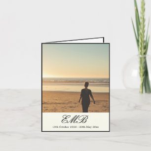 Funeral Memorial Service Monogram Fotouitnodiging