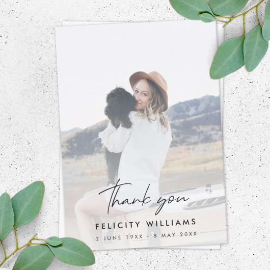 Funeral Memorial | Viering van het leven Bedankkaart