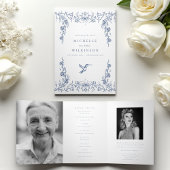 Funeral Obituary Order of Service hummingbird Drieluik Programma