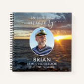 Funeral Ocean Sunset Photo En Mémoire Livre D'Invi (Devant)